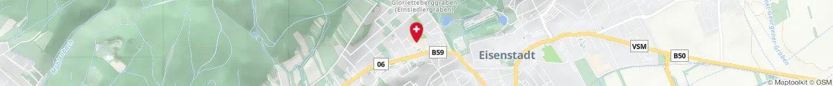 Map representation of the location for Apotheke zum Granatapfel der Barmherzigen Brüder Eisenstadt in 7000 Eisenstadt
